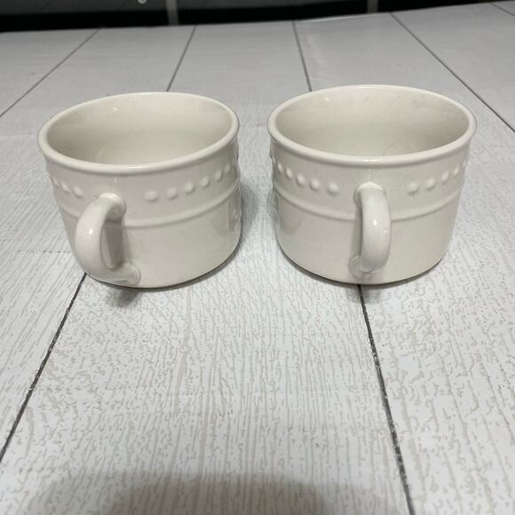 Totally Today Set of 2 White Floral and Dot Cups - Picture 5 of 10